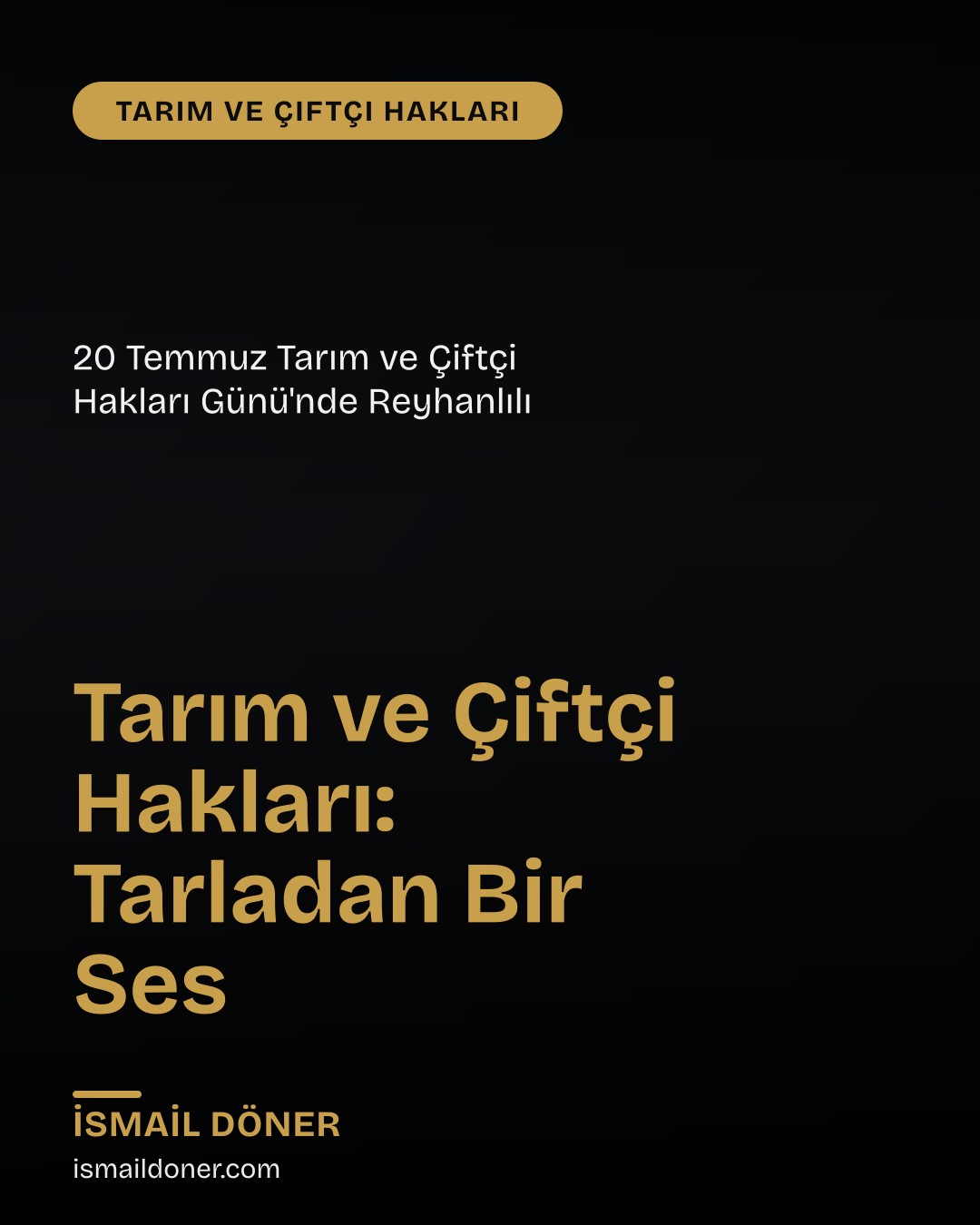 Tarım ve Çiftçi Hakları: Tarladan Bir Ses